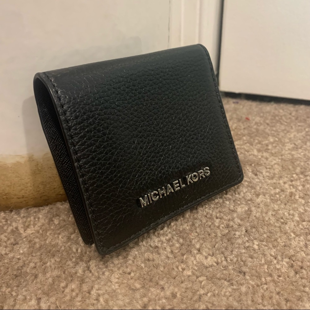 Michael Kors black leather wallet